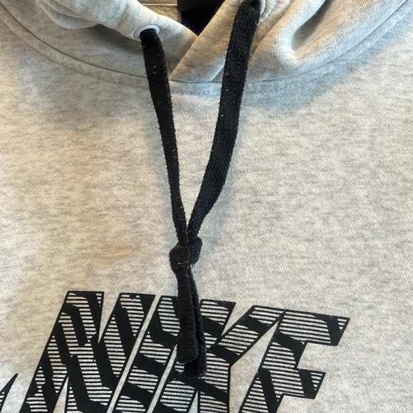 Nike Gray Hoodie with Black & White Nike Swoosh Logo and Front Pocket - Picture 4 of 8